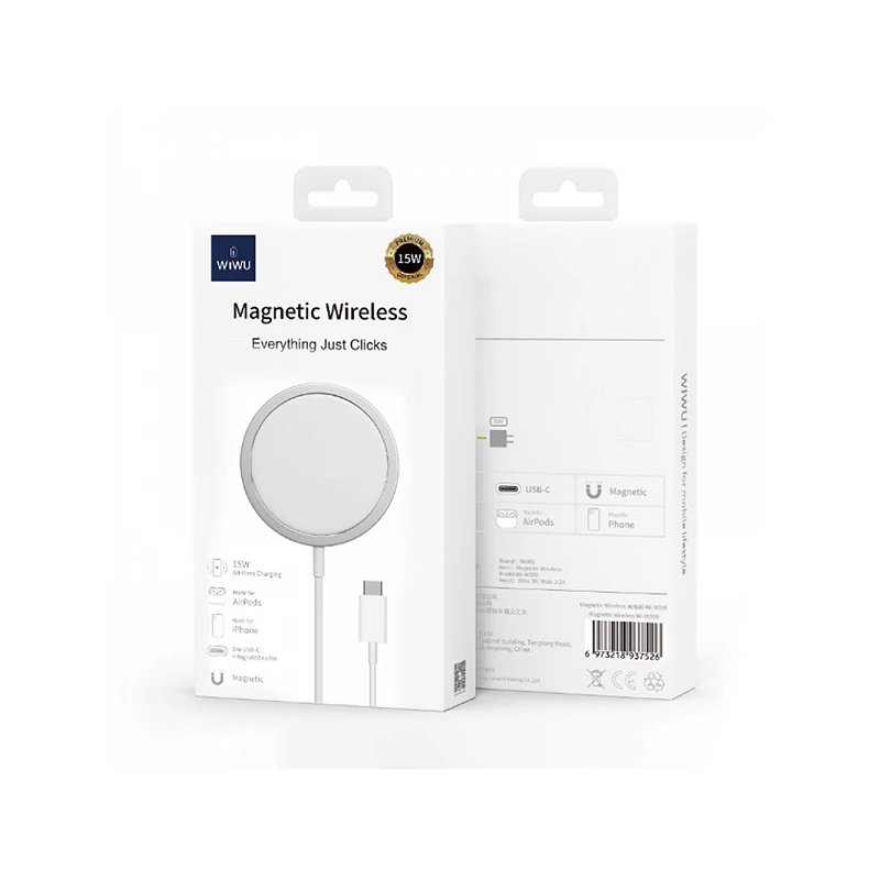 Cargador Inalambrico Qi2 Magnetico Tipo-C 15 W