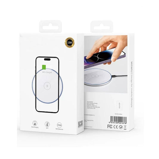 Carregador Sem Fio Magnético Branco 15W