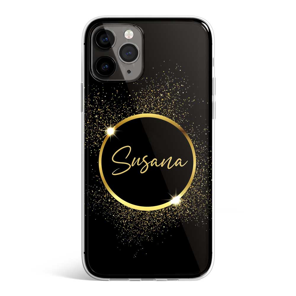 Fundo personalizado do nome da caixa do anel de ouro