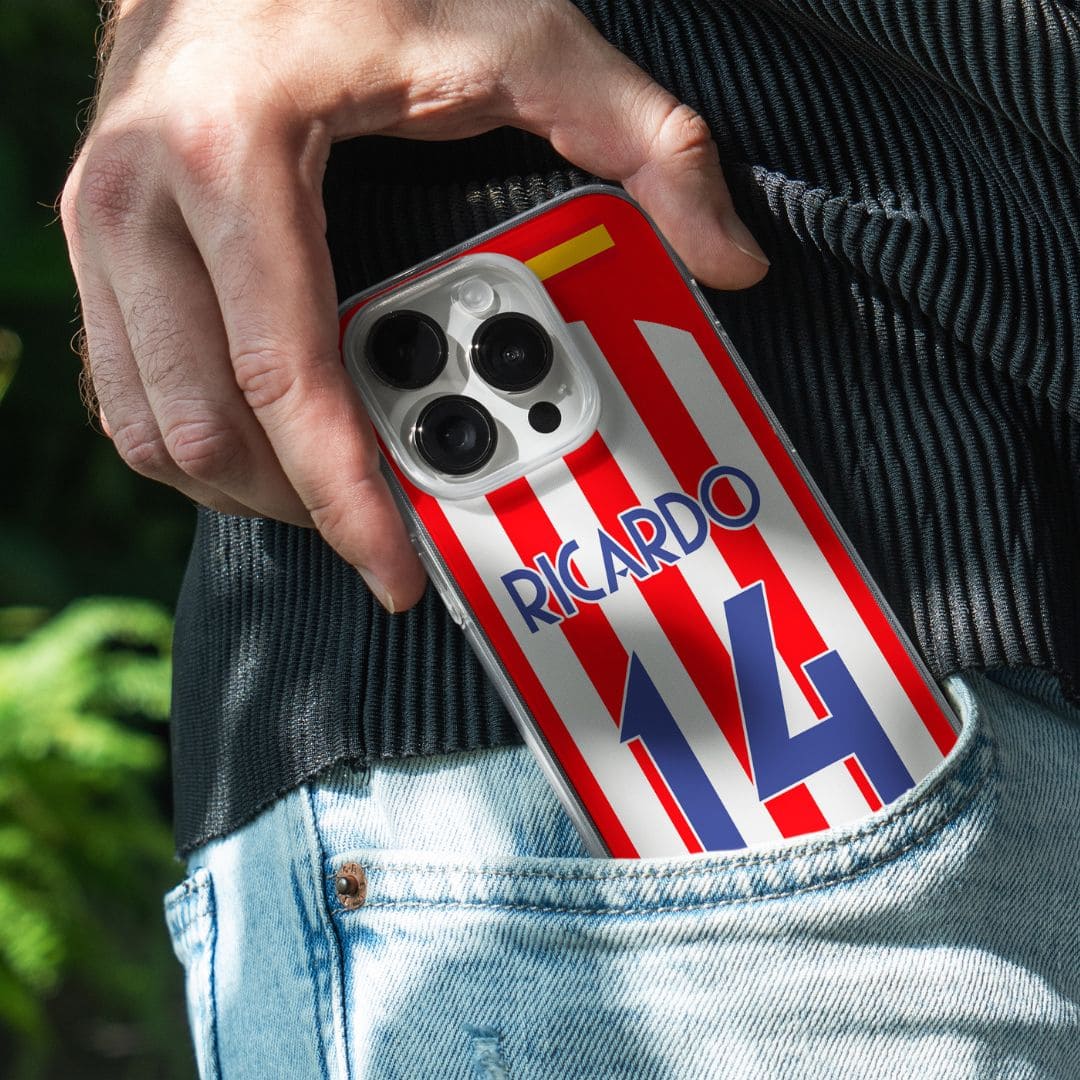 funda para movil atletico de madrid camiseta personalizada