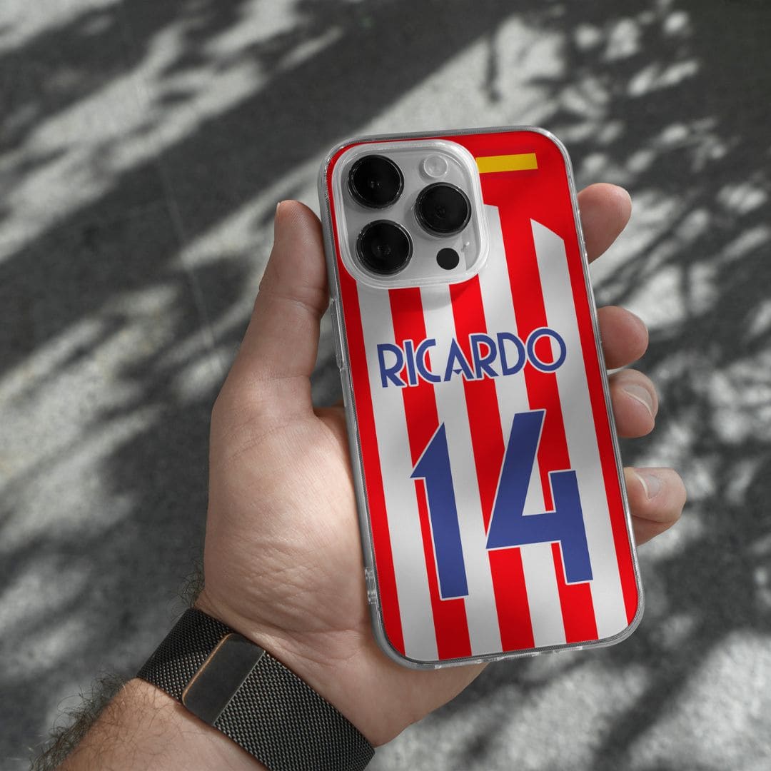 funda para movil atletico de madrid camiseta personalizada
