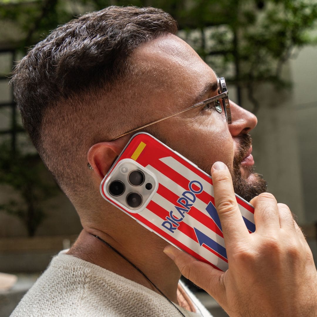 funda para movil atletico de madrid camiseta personalizada