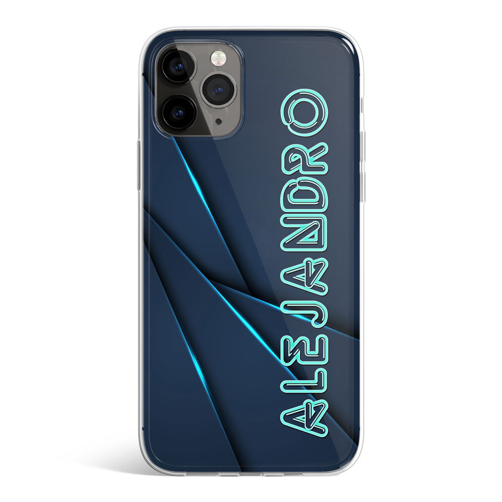 Fundo de nome de néon de caso personalizado