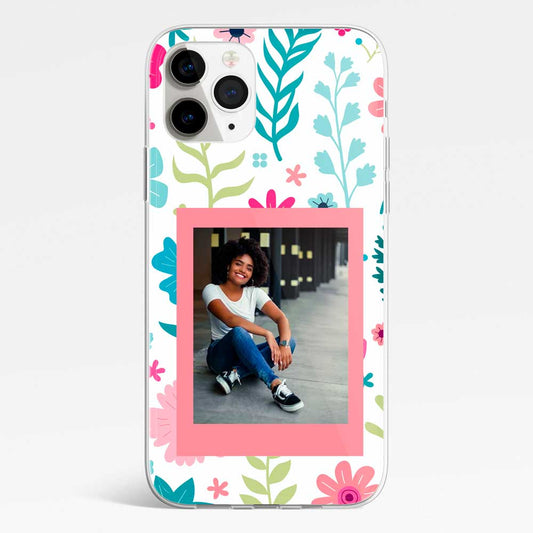 Estojo fotográfico com flores personalizadas 