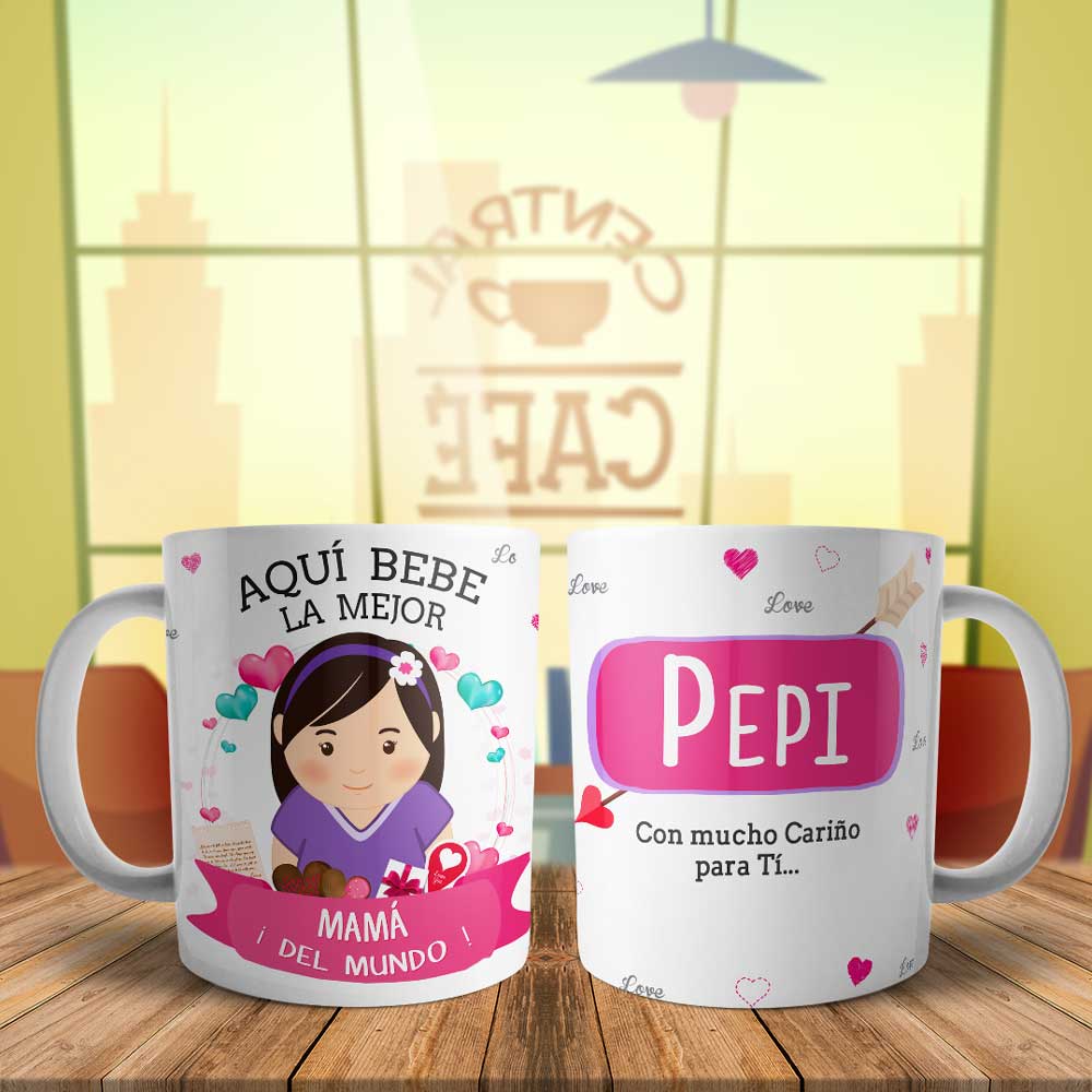 Taza a la Mejor Mama Personalizada Profesiones