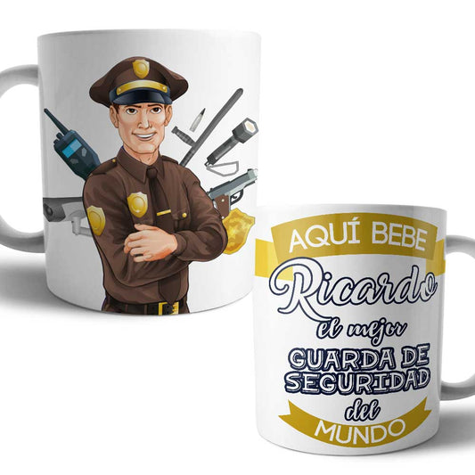 Taza Vigilante de Seguridad Profesiones