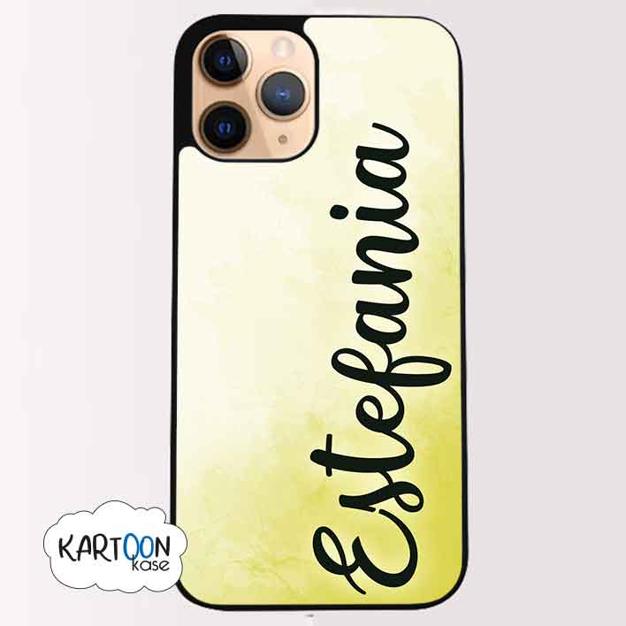 Funda Personalizada Acuarela Nombre Fondo