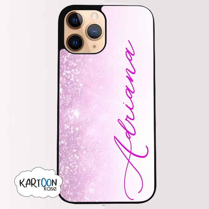 Funda Personalizada Brillos Nombre Fondo