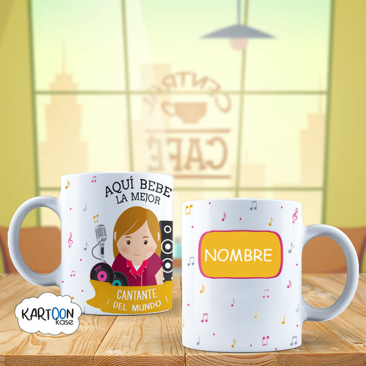 Caneca Cantora Mulher Profissões