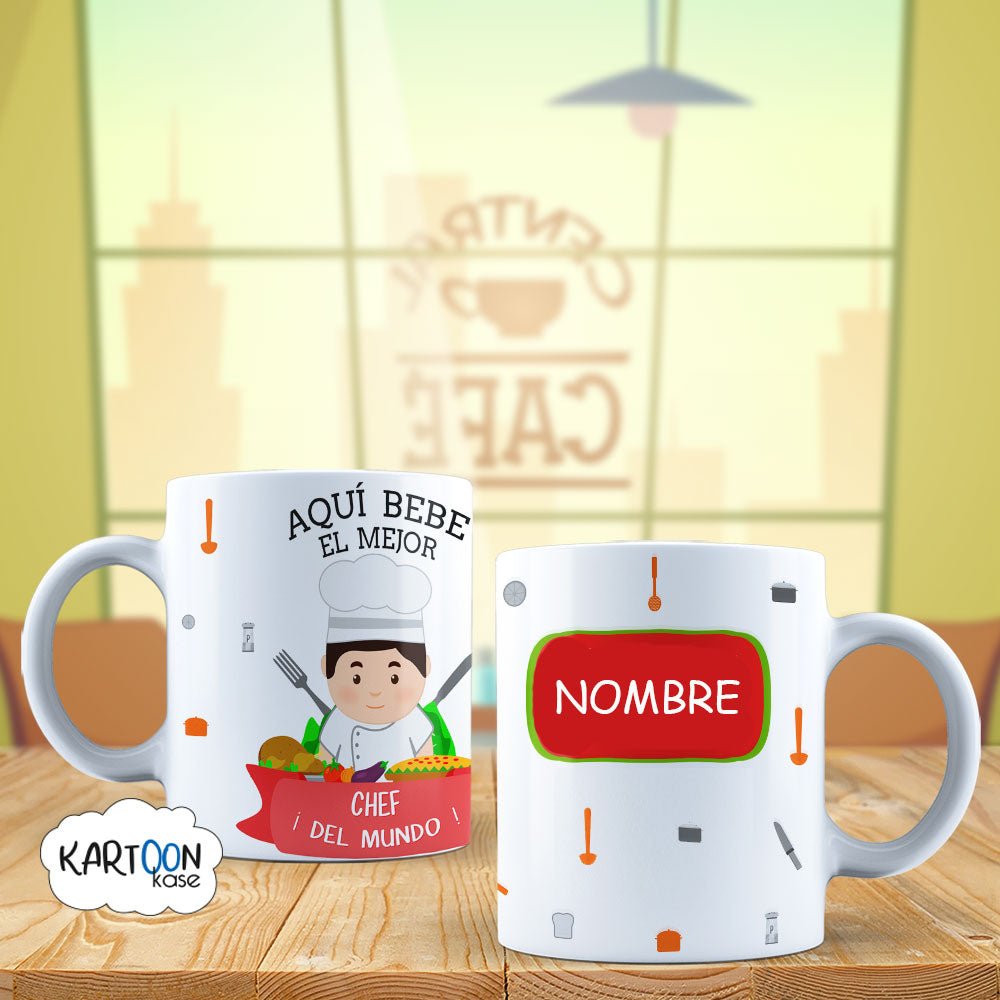 Taza Chef Cocinero Profesiones