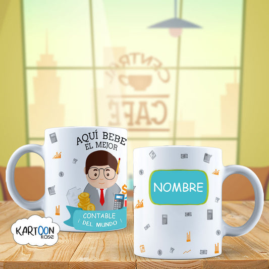 Taza Contable Hombre Profesiones