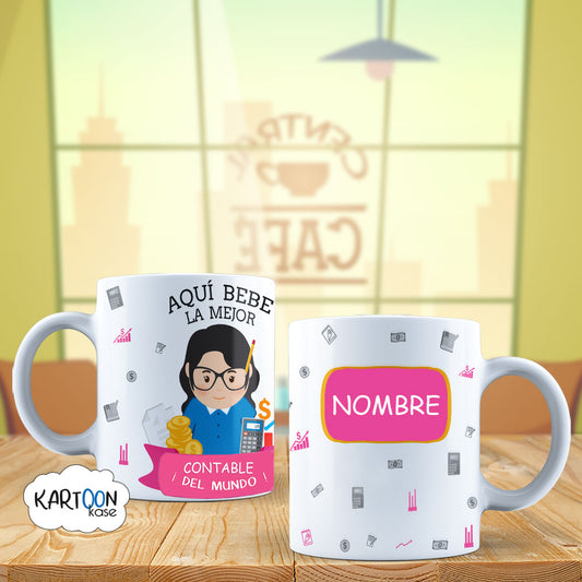 Caneca das profissões da mulher do contador