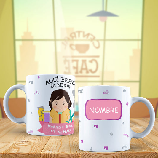 Taza Diseñadora De Moda Profesiones