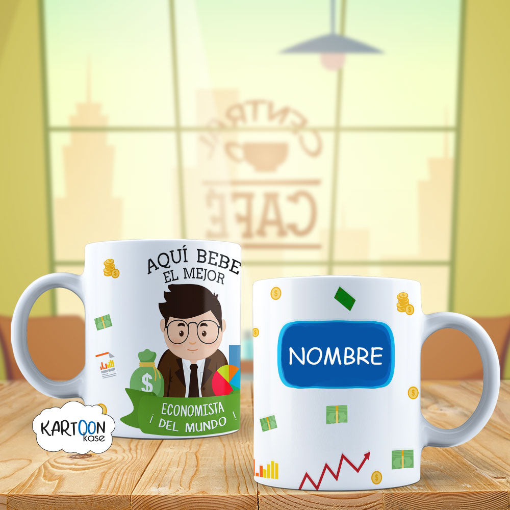 Taza Economista Hombre Profesiones