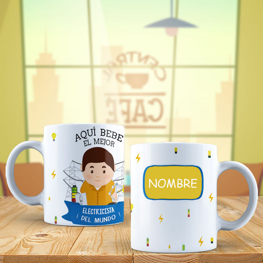 Caneca Profissões de Eletricista