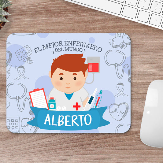 Mouse Pad Enfermeiro Personalizado 22 x 18 cm