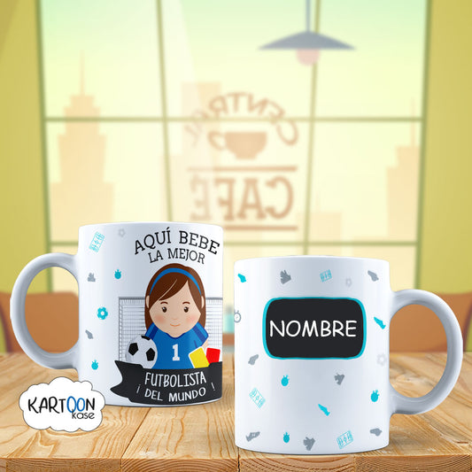 Taza Futbolista Mujer Profesiones