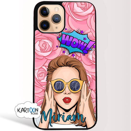 Funda Mujer Gafas Personalizada Pop Art