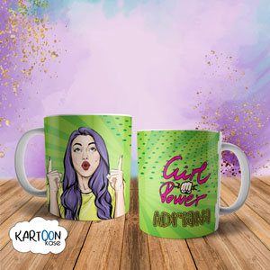 Taza Pop Art Dedos Girl Power