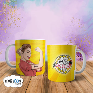 Caneca Pop Art Fist Girl Power