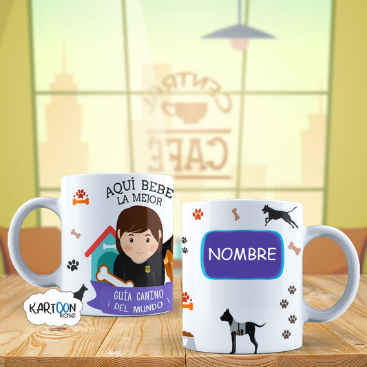 Caneca Canina Guia Mulher Profissões