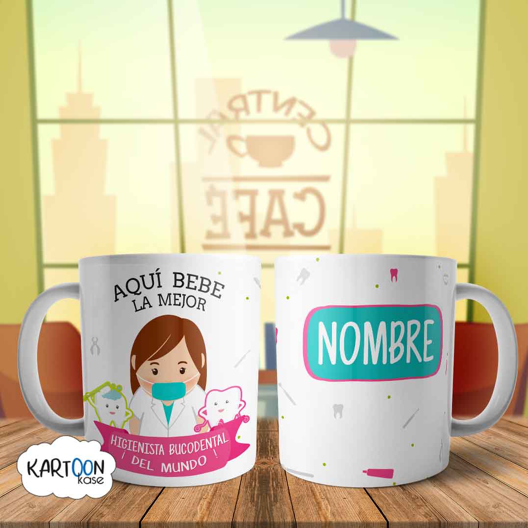 Taza Higienista Bucodental Mujer Profesiones