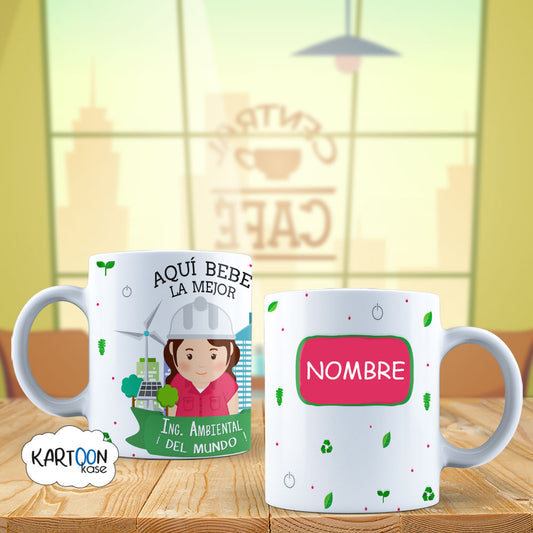 Caneca Profissões de Engenheiro Ambiental