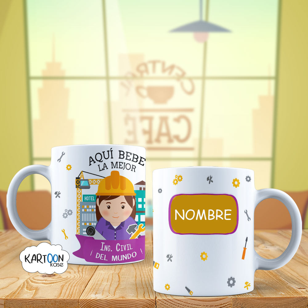 Caneca Profissões do Engenheiro Civil