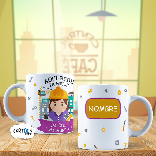 Caneca Profissões do Engenheiro Civil