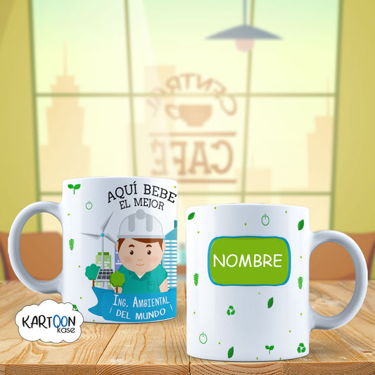 Caneca Profissões de Engenheiro Ambiental