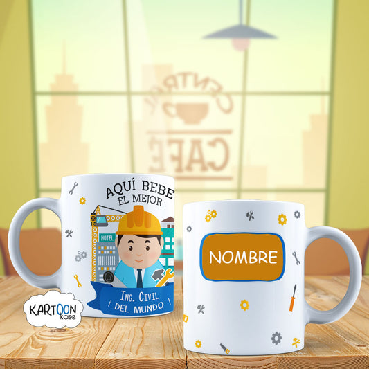 Caneca Profissões do Engenheiro Civil