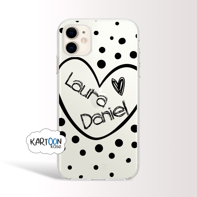 Funda Personalizada Corazon Nombres