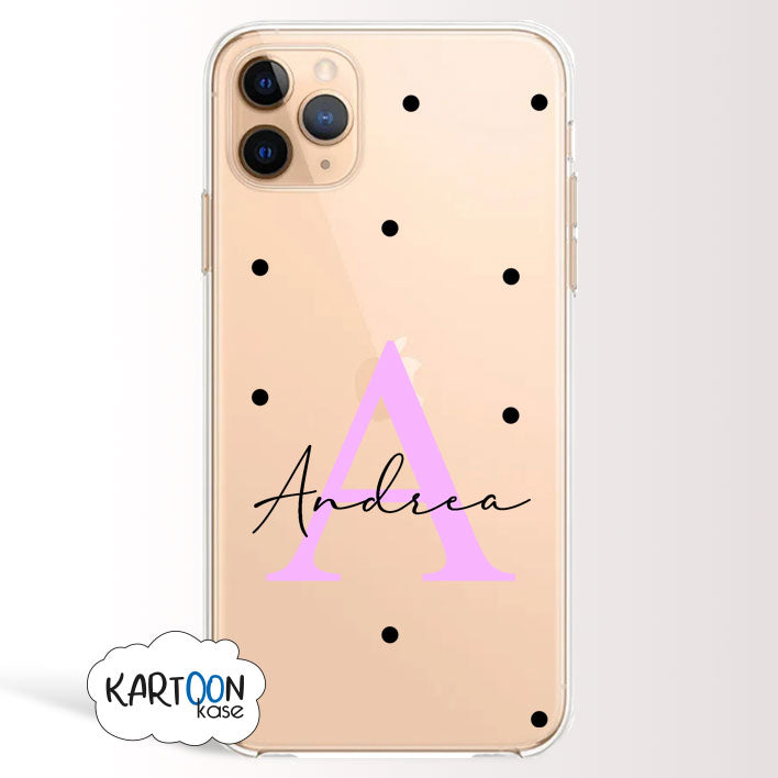 Funda Lunares Inicial y Nombre Personalizada