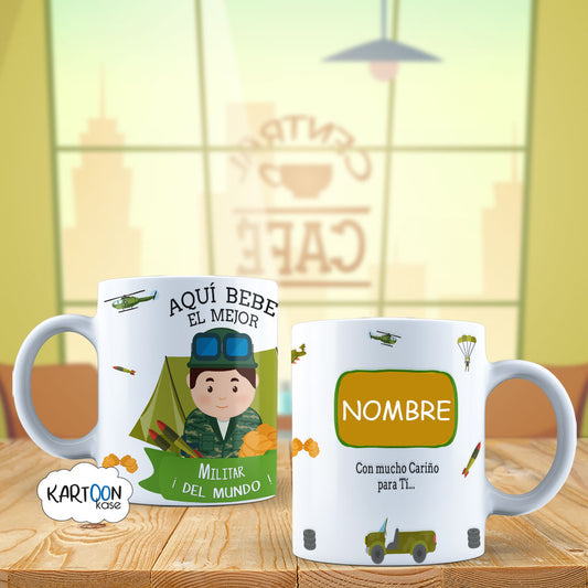 Taza Militar Hombre Profesiones