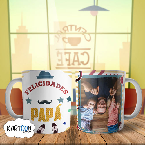 Taza Felicidades Papa Foto 2 Celebraciones