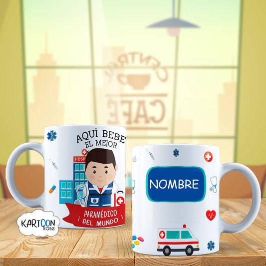 Caneca Paramédico Técnico de Ambulância Profissões do Homem