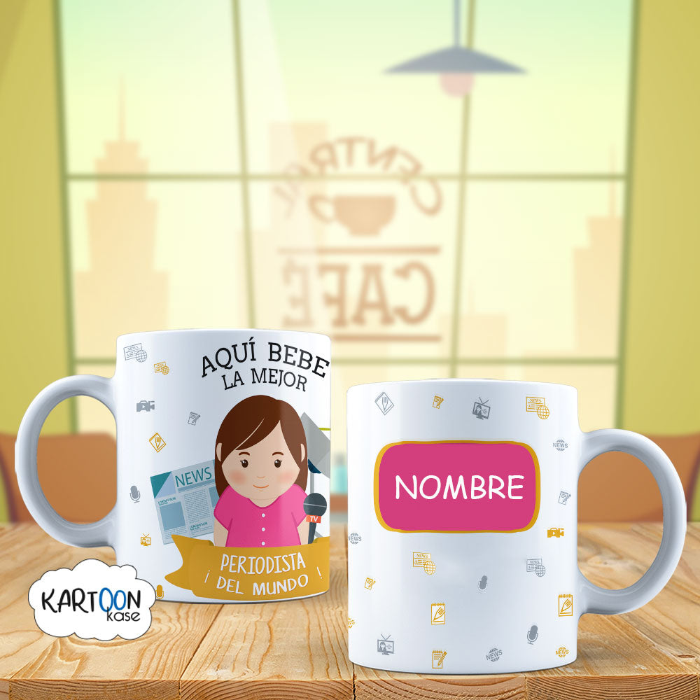 Caneca Profissão Mulher Jornalista