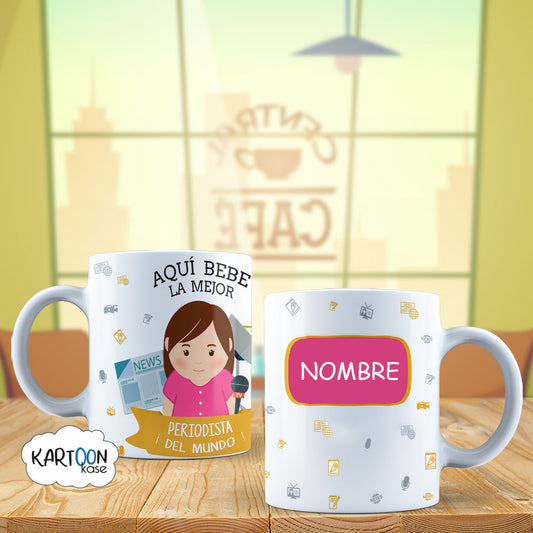 Caneca Profissão Mulher Jornalista
