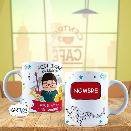 Taza Profesor de Musica Hombre Profesiones