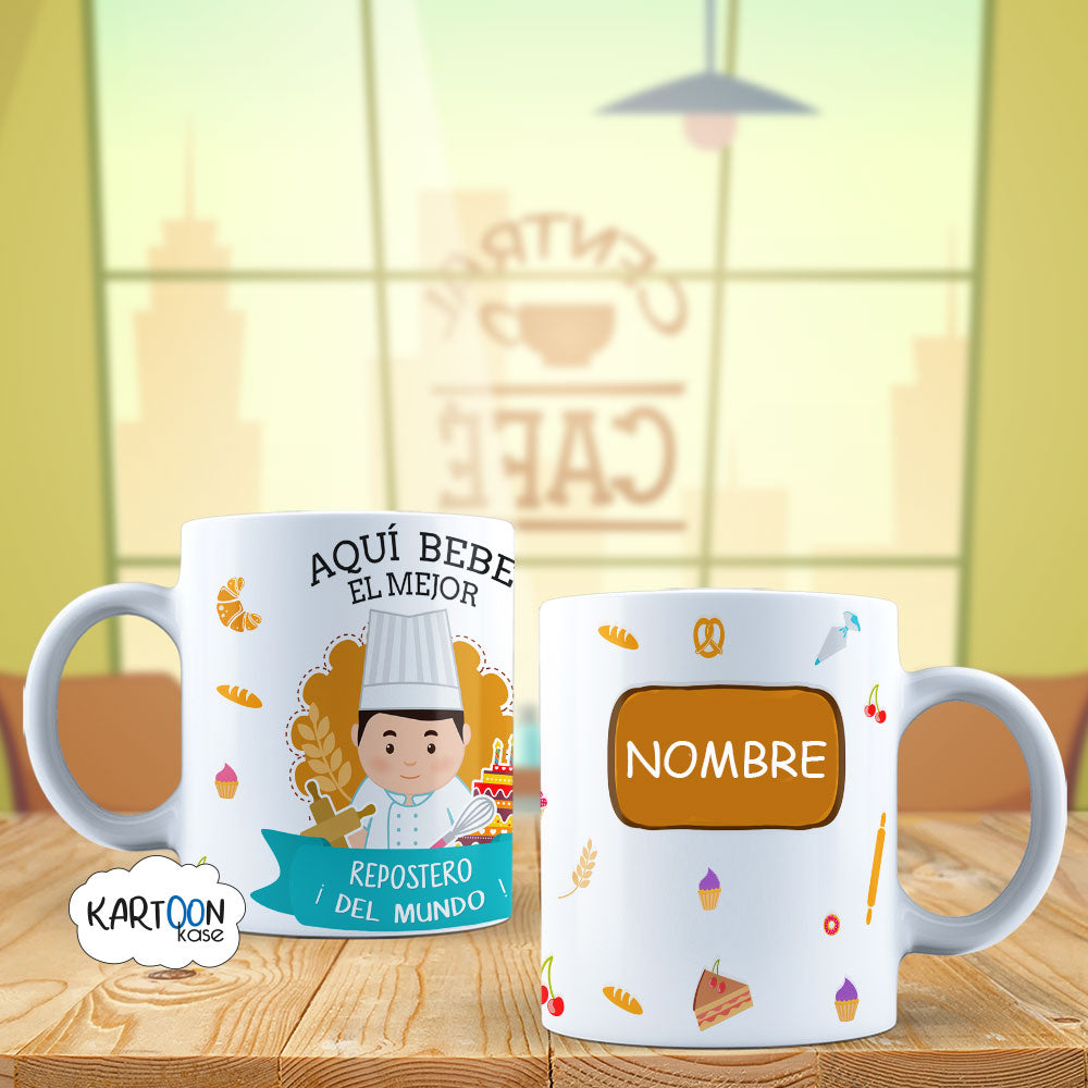 Taza Repostero Pastelero Profesiones