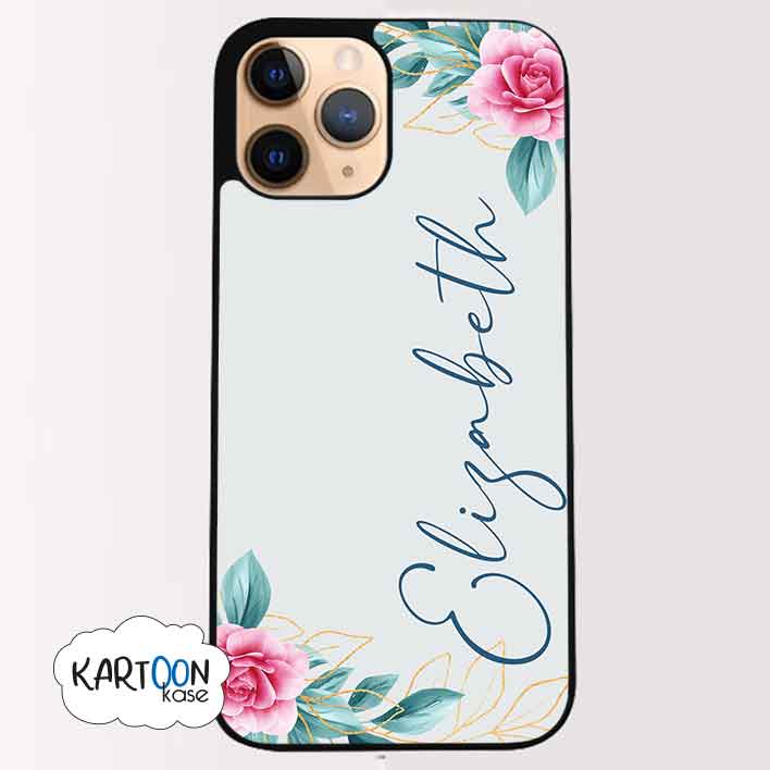 Funda Personalizada Rosas Nombre Fondo