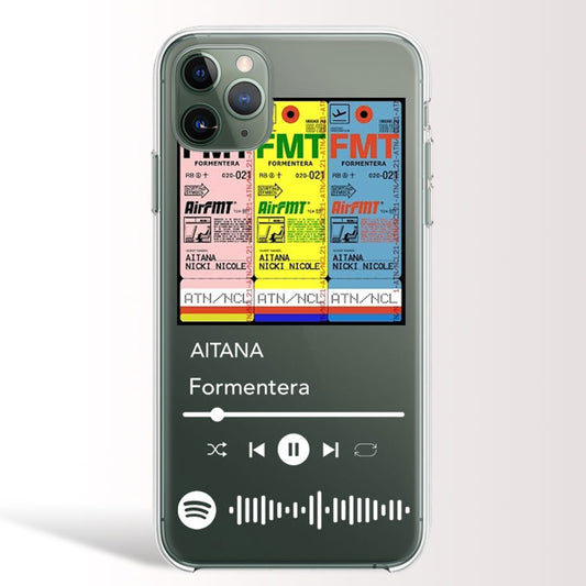 Foto personalizada do tocador de música e código do Spotify 