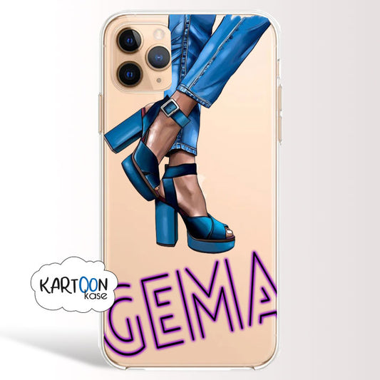 Funda Personalizada Tacones Azul Girl Power