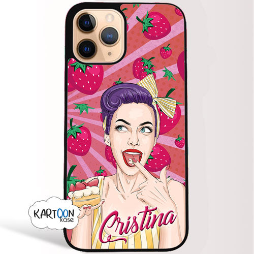 Cobertura de bolo de mulher pop art personalizada 