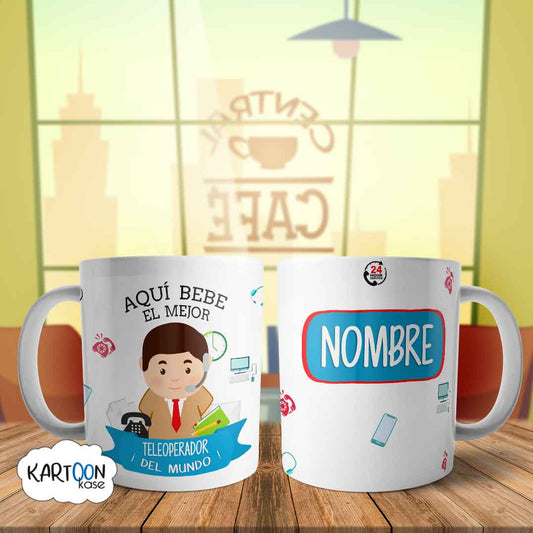 Caneca Profissões de Operador de Telemarketing