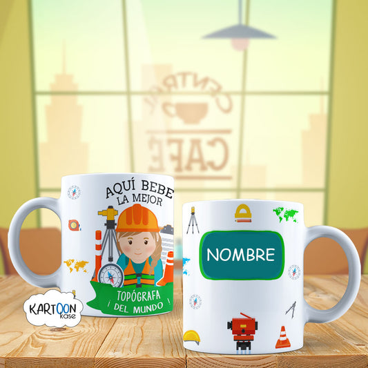 Caneca Profissões de Topógrafo