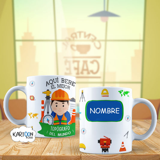 Caneca Profissões de Topógrafo