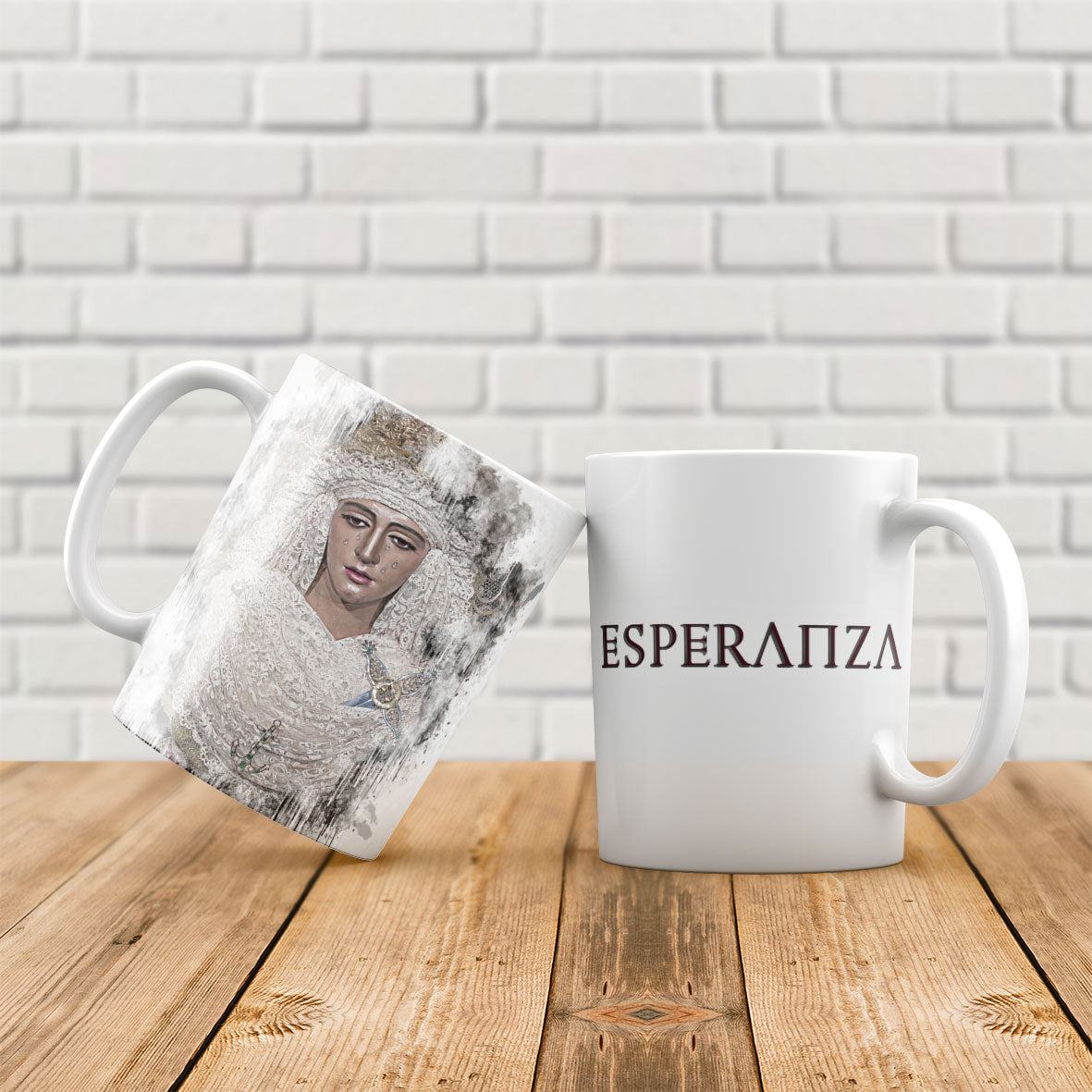 Taza Cofrade Esperanza de Triana Tinta