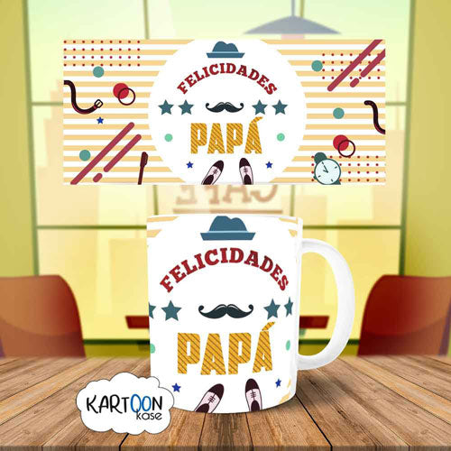 Taza Felicidades Papa 2 Celebraciones
